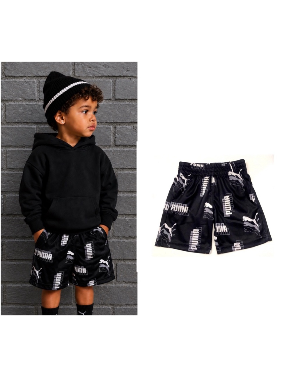 PUMA TODDLER SCRIPTED ATHLETIC SHORTS SIZE 2T